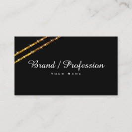 Trendig Golden Glitter Gnistra Stars Black Snyggt Visitkort