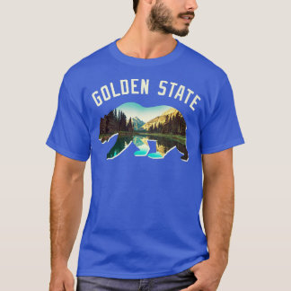 Trendig Golden State Bear Ligcape Silhouette Prem T Shirt