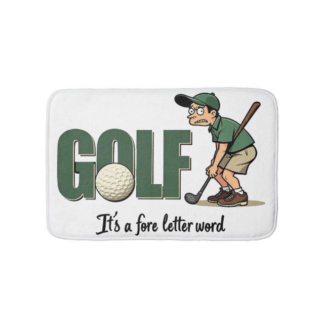 Trendig Golf Bath Mat with funny Quote Badrumsmatta (Framsidan)