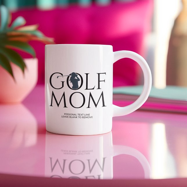 Trendig ’GOLF MAMMA’ marinblått Kaffemugg (Skapare uppladdad)