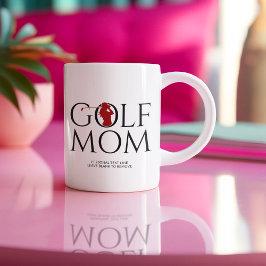 Trendig ’GOLF MAMMA’ Red Kaffemugg
