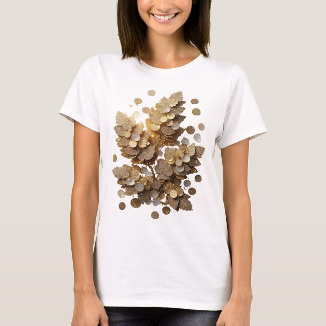 Trendig Grå ABSTRAKT KONST Modeutskrift T Shirt (Framsida)