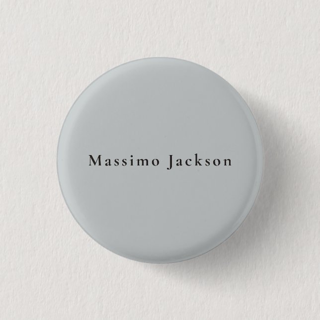 Trendig Grå Modern Design Unik Personlig Knapp (Framsida)