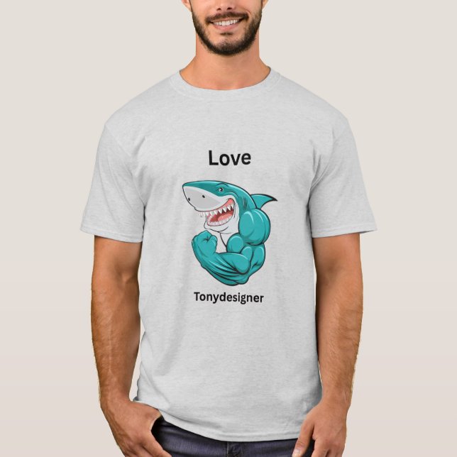 Trendig grafisk t-shirt | Stilig ledig t-shirt för (Framsida)