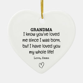 Trendig Grandma Birthday minnesvärd keepsak Julgransprydnad Keramik