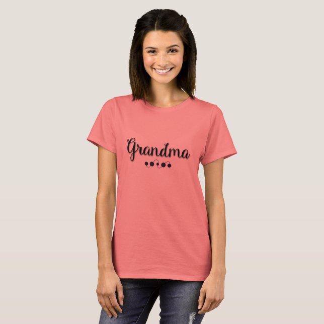 Trendig Grandma Design T Shirt (Hel framsida)