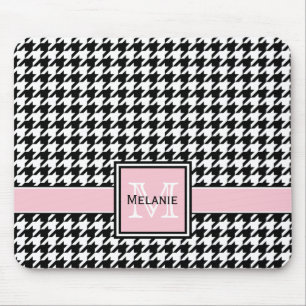 Trendig Graphic Houndstooth med Anpassningsbar Mon Musmatta