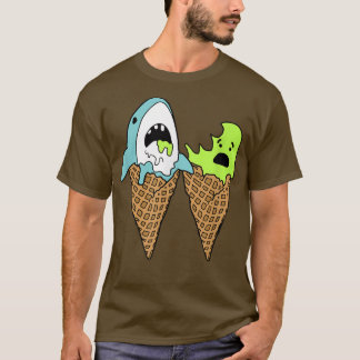 Trendig Graphic Shark Bita Ice Cream Cones T Shirt
