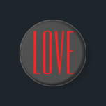 Trendig Grått Background Red Kärlek Bröllop Magnet<br><div class="desc">Du kan enkelt byta typsnitt och färg. Du kan också lägga till logotypen och bakgrundsbilden som du vill.</div>