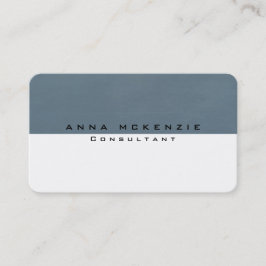 Trendig Grått Blue White Unikt Kreativ Visitkort