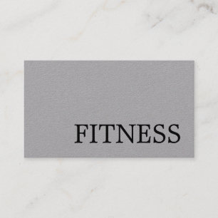 Trendig Grått Fitness Professionell Trainer Visitkort