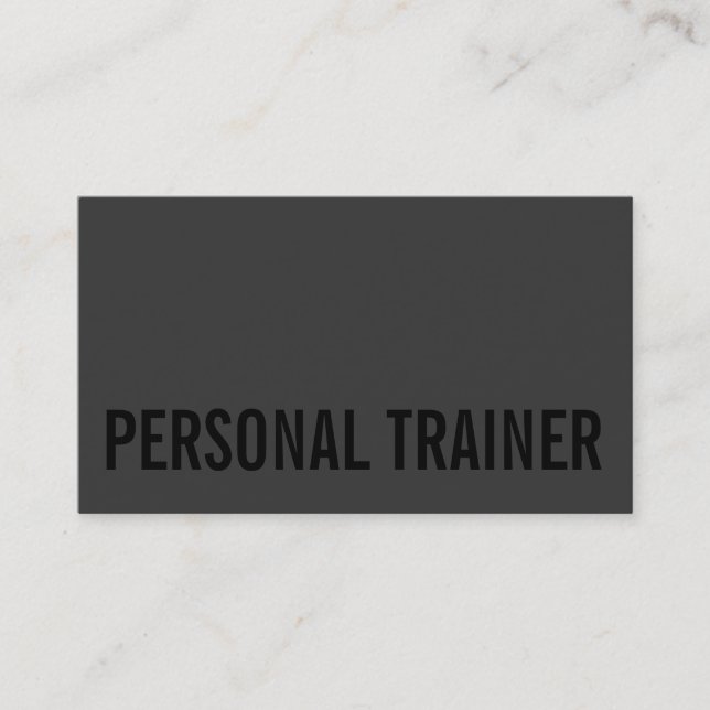 Trendig Grått Fitness Sport Affärskort Visitkort (Framsida)