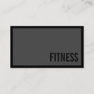 Trendig Grått Fitness Sport Affärskort Visitkort