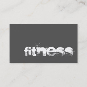 Trendig Grått Fitness Sport Affärskort Visitkort