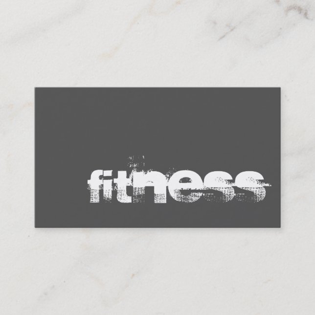 Trendig Grått Fitness Sport Affärskort Visitkort (Framsida)