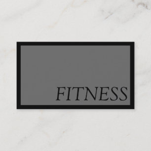 Trendig Grått Fitness Sport Affärskort Visitkort