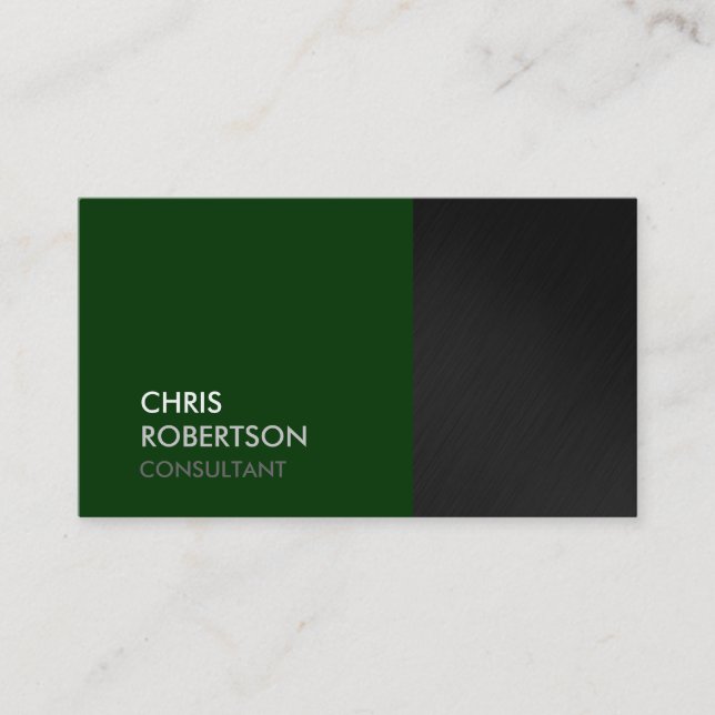 Trendig Grått Grönt Attraktiv Affärskort Visitkort (Framsida)