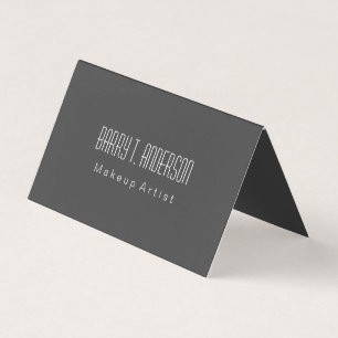 Trendig Grått Makeup Artist Hairdresser Profession Visitkort