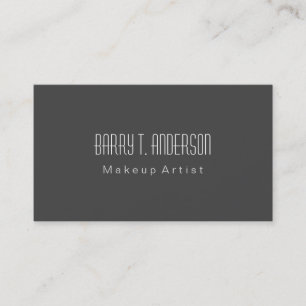 Trendig Grått Makeup Artist Hairdresser Profession Visitkort