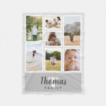 Trendig Grått Monokrom familjens fotosamling