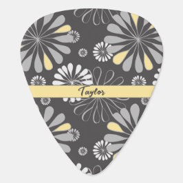 Trendig Grått och Gult Plektrum