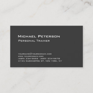 Trendig Grått Personal Trainer Fitness Affärskort Visitkort