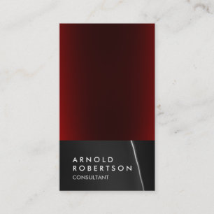Trendig Grått Red Consultant Affärskort Visitkort