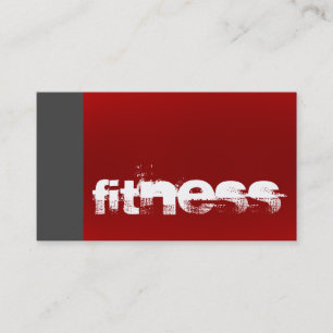 Trendig Grått Red Fitness Sport Affärskort Visitkort