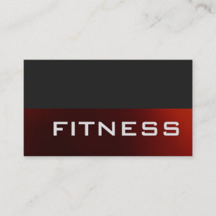 Trendig Grått Red Fitness Sport Affärskort Visitkort