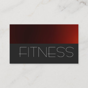 Trendig Grått Red Fitness Sport Affärskort Visitkort
