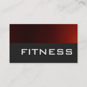 Trendig Grått Red Fitness Sport Affärskort Visitkort