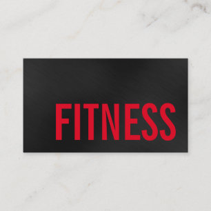 Trendig Grått Red Personal Fitness Trainer Sports Visitkort