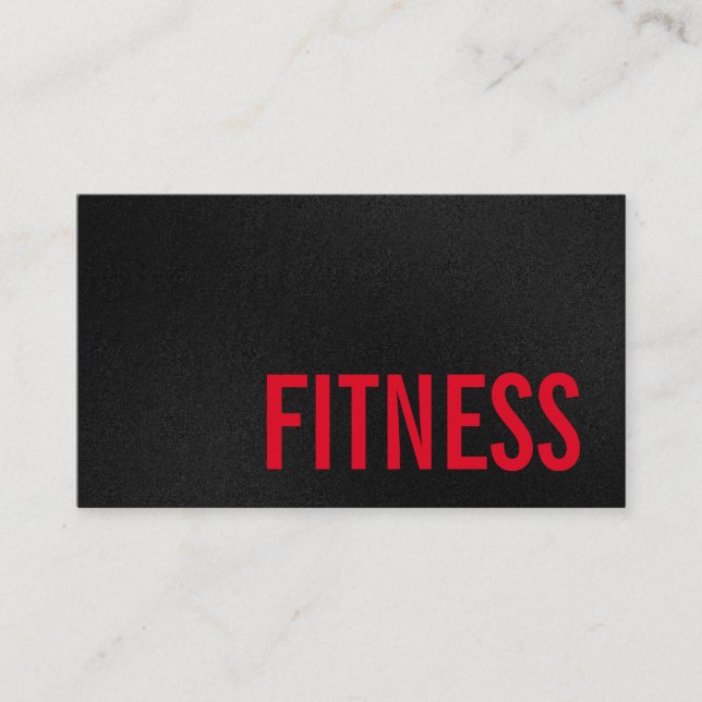 Trendig Grått Red Personal Fitness Trainer Sports Visitkort (Framsida)