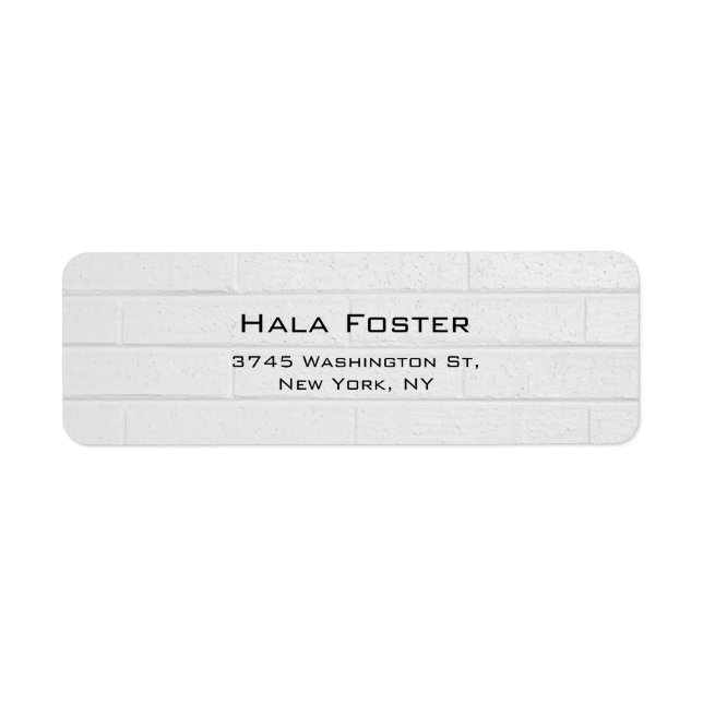 Trendig Grått Wall Plain Elegant Modern Stil Returadress Etikett (Framsidan)