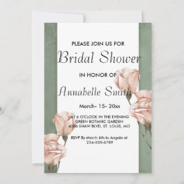 trendig greenery Inbjudningskort för möhippan