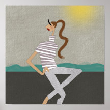 Trendig grekisk semester mode illustrationsaffisch