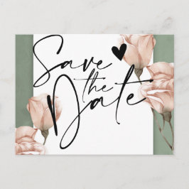 trendig grönare Spara datum meddelande-vykort Meddelande Vykort