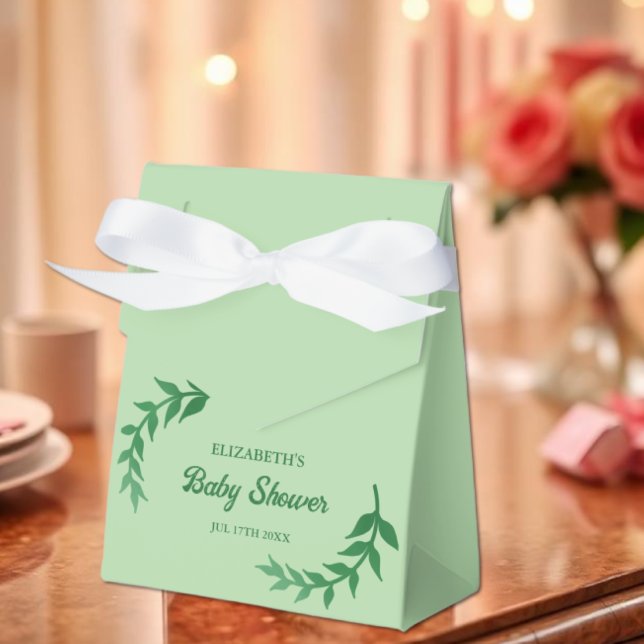 Trendig grönskande baby shower presentaskar (Skapare uppladdad)