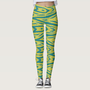 Trendig grönt färg mönster "Ratti_Kreativ_Arts" Leggings