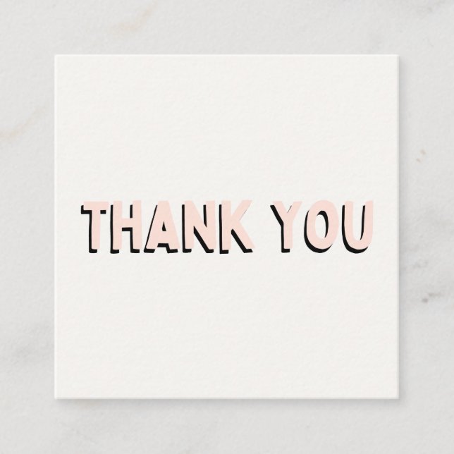 Trendig Grönt Rosa Tack Media Infoga  Fyrkantigt Visitkort (Framsida)