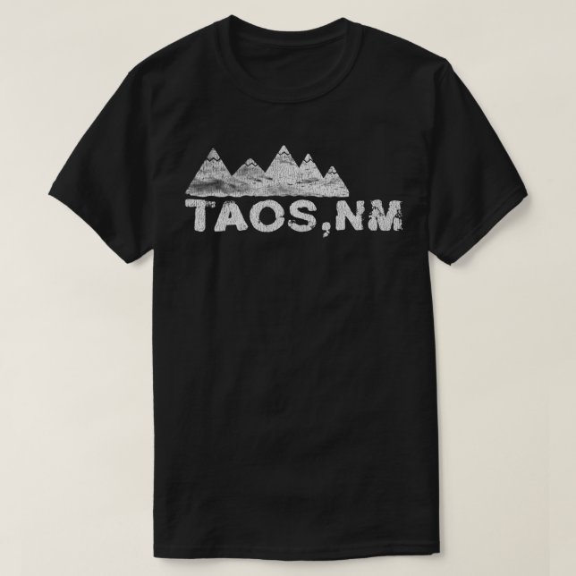 Trendig Grunge Taos NM Mountain Ski Town T Shirt (Design framsida)
