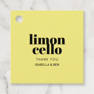 Trendig gul hemlagad Limoncello Gåvor Etiketter