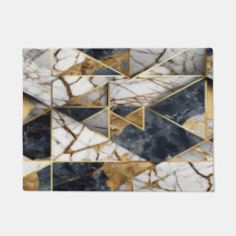 Trendig Guld Black Geometric Marble Mönster
