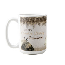 Trendig Guld Boll Gown Sweet 16 Birthday Drips