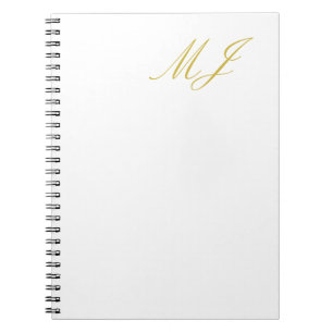 Trendig guld färg monogram minimalistisk modern anteckningsbok