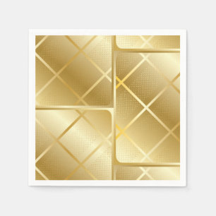 Trendig Guld Geometric Mönster Golden Snyggt Art Pappersservett