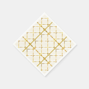 Trendig Guld Geometric Mönster Golden Snyggt Art Pappersservett