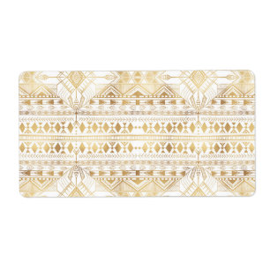 Trendig Guld Geometric Tribal Aztec Mönster Fraktsedel