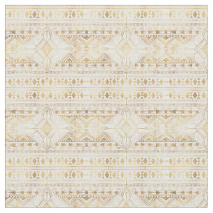 Trendig Guld Geometric Tribal Aztec Mönster Tyg
