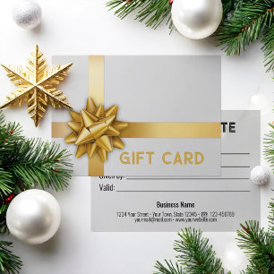 Trendig Guld Gift Bow Satin Ribbon Vita presentkor Visitkort